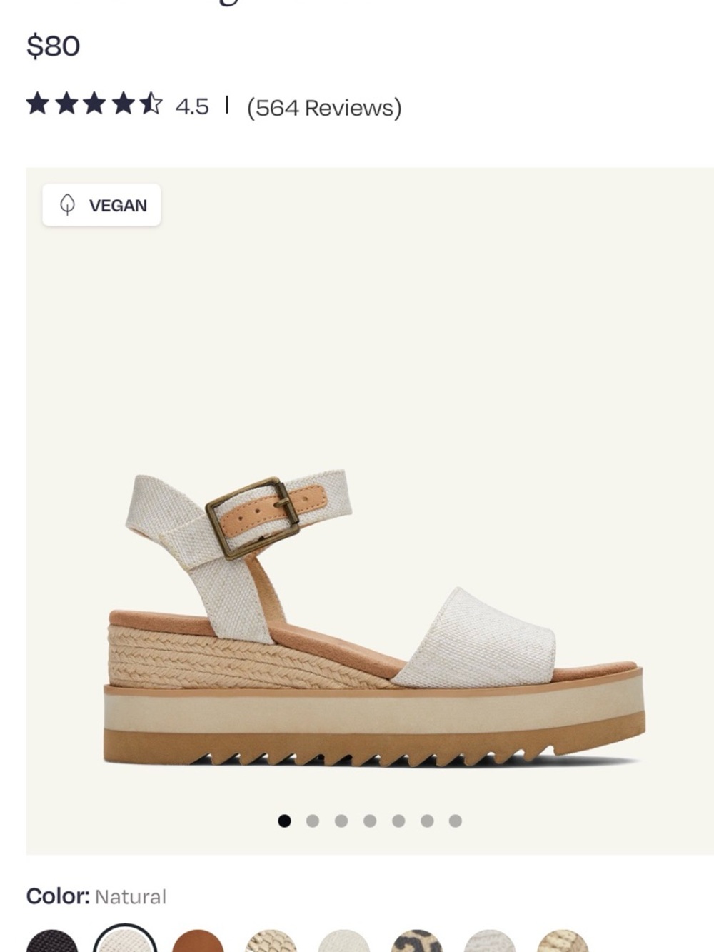 Toms Diana Beige Open-Toe Ankle-Strap Sandals